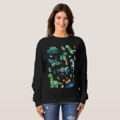 Dinosaur Costume Dino Paleontology Trex Women Kids スウェットシャツ (正面フル)