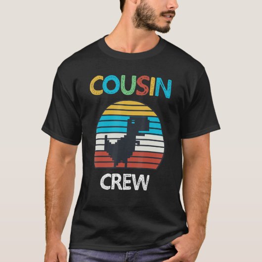 Dinosaur Cousin Crew  Toddler Girls Boys Squad Fam Tシャツ (正面)