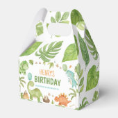 Dinosaur Cute Boy Birthday Party フェイバーボックス (裏面サイド)