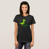Dinosaur Cute Little Green Dino Says Rawr Tシャツ (正面フル)