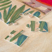 Dinosaur cute pre historic jungle kids ジグソーパズル (側面)