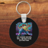 Dinosaur Dance Funny Dancing Dino  キーホルダー (正面)