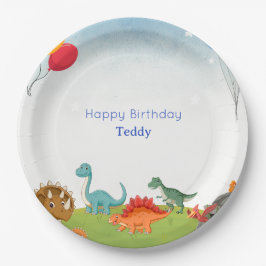 Dinosaur Dig Birthday Party Plates  ペーパープレート