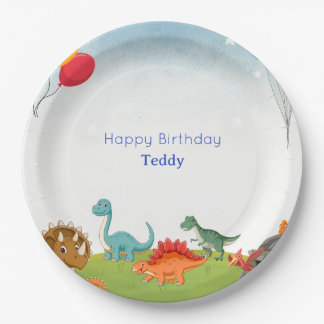 Dinosaur Dig Birthday Party Plates  ペーパープレート