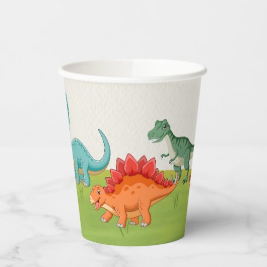 Dinosaur Dig Dino Birthday Party Cups  紙コップ (左)