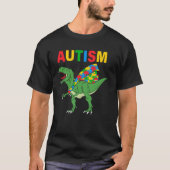 Dinosaur Dino Autism Child Awareness Choose Kindne Tシャツ (正面)