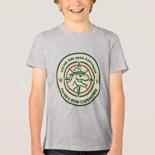 Dinosaur Dino Explorer トライブレンドＴシャツ (正面)