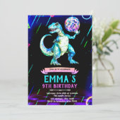 Dinosaur disco dance party invitation 招待状 (スタンド正面)