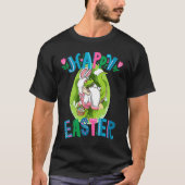 Dinosaur Easter Basket With Eggs Happy Easter  1 Tシャツ (正面)