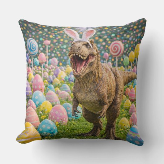 Dinosaur Easter Bunny クッション (正面)