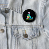 Dinosaur Easter Bunny Egg Happy Eastrawr T Rex Kid 缶バッジ (インサイチュ)
