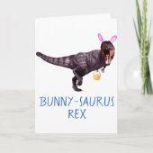 Dinosaur Easter Bunny T Rex Tyrannosaurus Funny T  カード (正面)