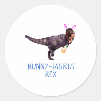 Dinosaur Easter Bunny T Rex Tyrannosaurus Funny T  ラウンドシール