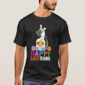 Dinosaur Easter Day Eggs cellent Happy East Rawr r Tシャツ (正面)