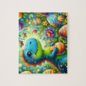 Dinosaur Easter Egg Garden ジグソーパズル (縦)