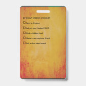 Dinosaur Explorer Badge for Kids Party バッジ (裏面)