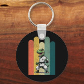 Dinosaur Fans Brave Karate Pride Courage Strength  キーホルダー (正面)