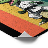 Dinosaur Fans Brave Karate Pride Courage Strength  ポスター (角)