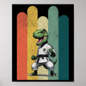 Dinosaur Fans Brave Karate Pride Courage Strength  ポスター (正面)