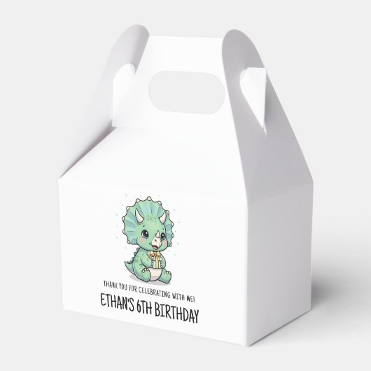 Dinosaur Favor Boxes - You Personalize Them フェイバーボックス (正面サイド)