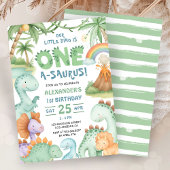 Dinosaur First Birthday Cute Dino Invitation  招待状