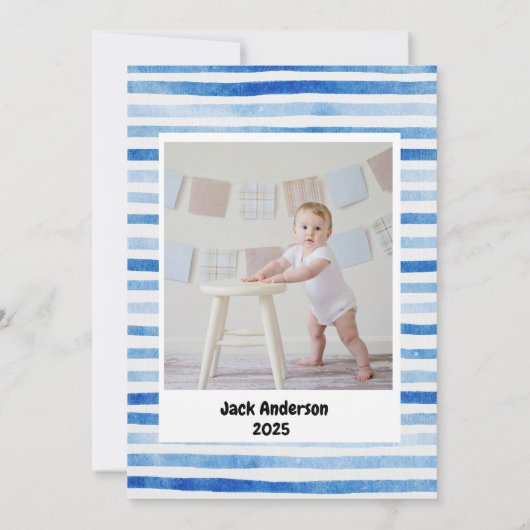 Dinosaur First Birthday, Skateboard Dinos 1 st  招待状 (裏面)