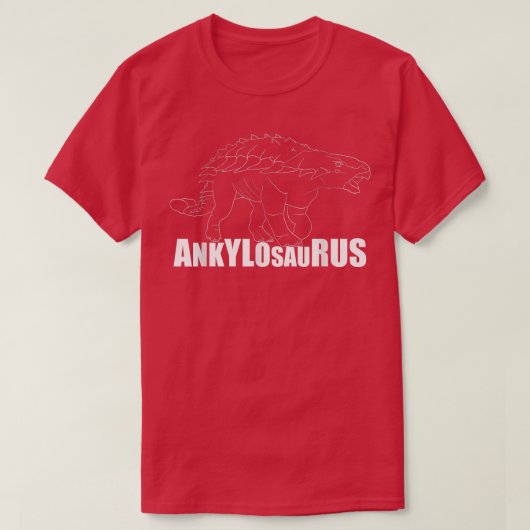 Dinosaur Fossil Skeleton Ankylosaurus T-Shirt Tシャツ (デザイン正面)