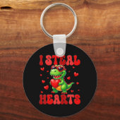 Dinosaur Frolf Player Gift T Rex Golfer Dino Retro キーホルダー (正面)