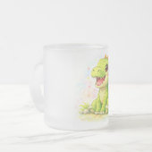 Dinosaur Frosted Glass Mug フロストグラスマグカップ (正面左)