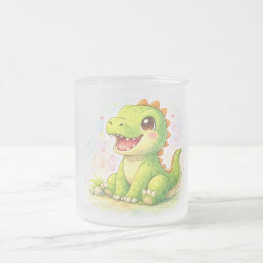 Dinosaur Frosted Glass Mug フロストグラスマグカップ (中央)