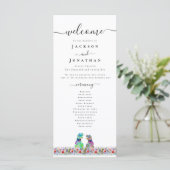 Dinosaur Gay Wedding Ceremony Program メニュー (スタンド正面)