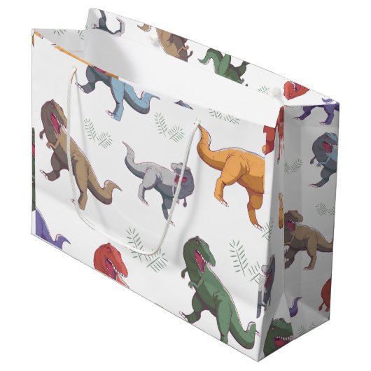 Dinosaur Gift Bag ラージペーパーバッグ (正面アングル)