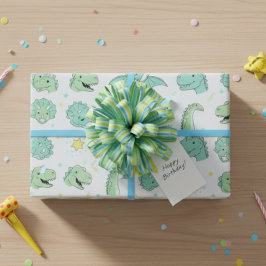 Dinosaur Gift Wrap Dino-Party Pastel ラッピングペーパー