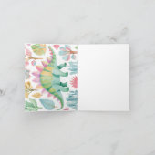 Dinosaur Greeting Card for Girls カード (内部)
