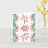 Dinosaur Greeting Card for Girls カード (黄色い花)