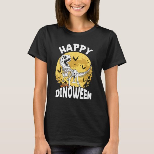 Dinosaur Halloween Costume Dino Halloween Pumpkin  Tシャツ (正面)