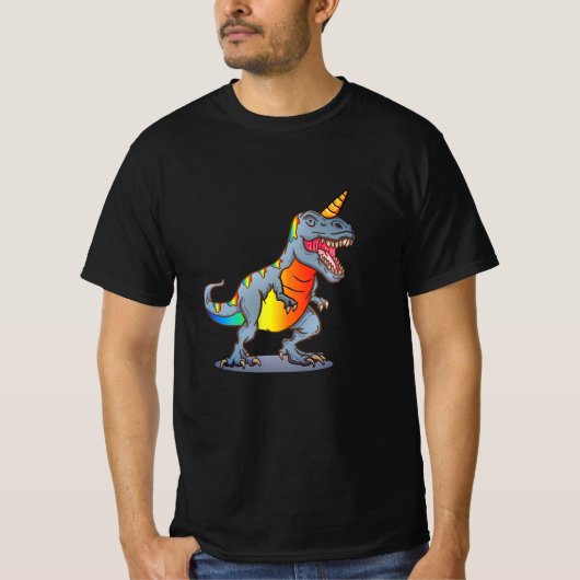 Dinosaur Halloween Unicorn Costume Tシャツ (正面)