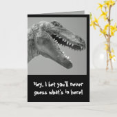 Dinosaur Humor カード (黄色い花)