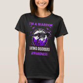 Dinosaur I'm A Warrior EATING DISORDERS Awareness Tシャツ (正面)