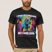 Dinosaur in Shades Funny Tee – Prehistoric Meme Tシャツ (正面)