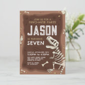 Dinosaur Invitation for Birthday Party Fossil 招待状 (スタンド正面)