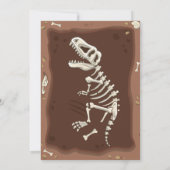 Dinosaur Invitation for Birthday Party Fossil 招待状 (裏面)