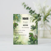 Dinosaur jungle birthday party boy invitation (スタンド正面)
