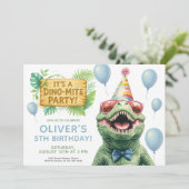 Dinosaur Jungle Party for Kids Birthday 招待状 (スタンド正面)