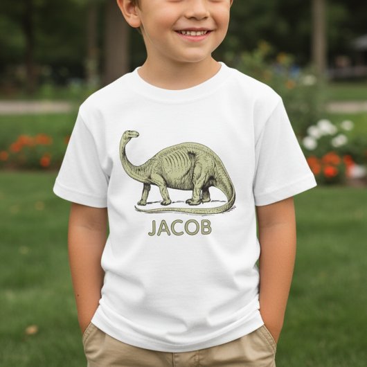 Dinosaur Kid Shirt with Custom Name Tシャツ