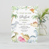 Dinosaur Kids Birthday Invitation 招待状 (スタンド正面)