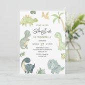 Dinosaur Kids Birthday Invitation 招待状 (スタンド正面)