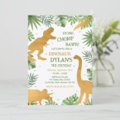 Dinosaur Kids Birthday Invitation 招待状 (スタンド正面)