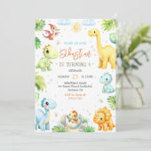 Dinosaur Kids Birthday Invitation 招待状 (スタンド正面)