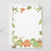 Dinosaur Kids Birthday Invitation 招待状 (裏面)